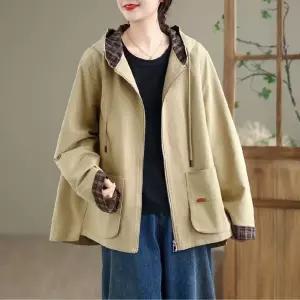 타노스여사친 가을 캐주얼 데일리룩 간절기 카디건 후드 솔리드 긴팔 KUK3