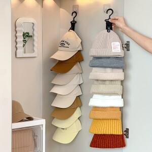 1개 모자 정리함 클립 8개  야구 수납 가능 회색 및 검정색 가정 옷장 보관호환용 가정호환용으로 적합