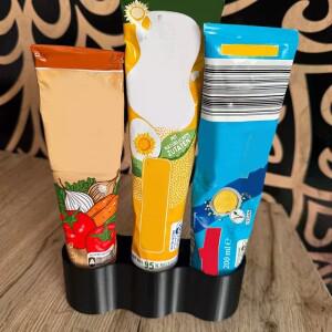 냉장고 튜브 보관 랙 플라스틱 홀더 상자 머스타드 토마토 페이스트 등 공간 절약형