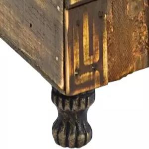 박스위저드 4pcs 앤티크 황동 보석 상자 나무 장식 발 다리 모서리 보호 하드웨어