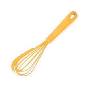휘스크 스테인리스 스틸, 다기능 수동 실리콘 테이프 크림 믹서(노란색 10.5인치)