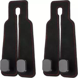 자동차용 파티킬 헤드레스트 후크 카시트 등받이 정리함 보관용 스웨이드 더블 행거 지갑 홀더 귀여운 가방