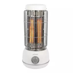 카본 히터 2단 800W 화이트 난방기구 매장 학교 학원 가정용 난로 겨울 전기 원통 원통형 안전 거실 온열