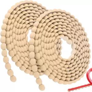 2 PCS 유연한 벽 성형 스틱 트림 10피트 장식용 구슬 진주 DIY 욕실용 거울 테두리 백스플래시 캐비닛 TV