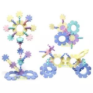 상상력자극 파스텔 플라워 블럭 60pcs 생일선물 실내놀이완구 블록장난감 유치원교구