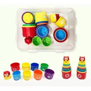 동물모양 컵쌓기놀이 장난감교구 어린이날선물 육아방 소근육 키즈까페