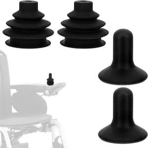 전동 휠체어용 컨트롤러 노브 및 게이터 2종 세트 모빌리티 스쿠터용 범용 실리콘 조이스틱 커버 버튼