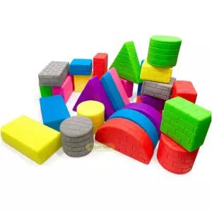 건축놀이 벽돌모양 도형 소프트 블럭 42pcs 어린이선물 유치원 키즈카페 아기블록