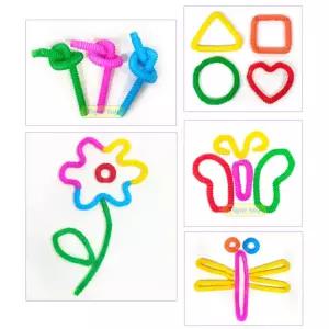 알록달록 튜브모양 소프트 블럭 56pcs 블록놀이 생일선물 유치원교구