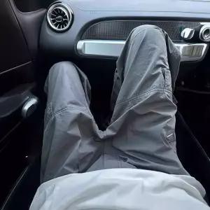 팬츠 남성용 여름 바이브 카고 바람막이 속건 나일론 다크그레이 멋짐폭발 멀티포켓 OOTD2