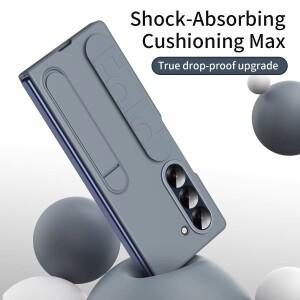 삼성 호환 갤럭시 Z 폴드 6 5 4 3 호환용 전화 케이스 실리콘 손목 밴드 스탠드 그립 보호 커버