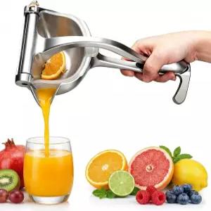 KIOOM 수동 착즙기 핸드 프레스 오렌지 레몬 라임 및 시트러스용 휴대용 과일 압착기 미끄럼 방지 베이스가
