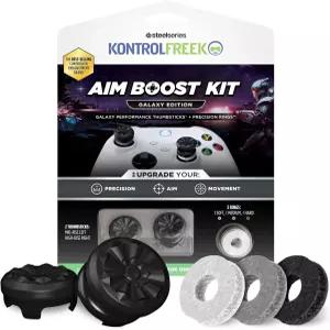 Xbox One 및 Series X 컨트롤러용 KontrolFreek Aim 부스트 키트 성능 엄지손가락 정밀 링 포함 블랙