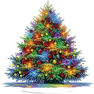 윤즐리 탁상 크리스마스 다이아몬드 아트 페인팅 키트 데스크탑 보석 장식 스탠드가 있는 테이블 아크릴