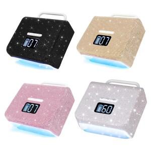 프로 UV LED 네일 램프 충전식 220W 라인석 젤 광택제 라이트 디스플레이 포함  건조 경화