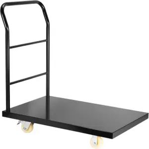 플랫베드 플랫폼 카트 2000LB 인더스트리얼 돌리 헤비 듀티 36인치 x 24인치 핸드 푸시 트럭 슈퍼 4인치