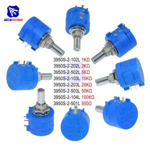 Diymore 권선 전위차계 3590S 500R 1K 2K 5K Ohm 10-회전 선형 회전 와이어 냄비