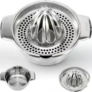 클루렌 프리미엄 316L 스테인리스 레몬 압착기 수동 착즙기 오렌지 시트러스 라임용 헤비 듀티 핸드 프레스