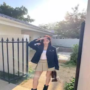 청 캐주얼 빈티지 긴팔 코트 자켓 여자재킷 톱 원템1