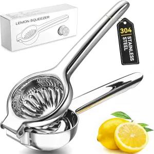 레몬 압착기 소피토 올 304 스테인리스 스틸 착즙기 헤비 듀티 대형 시트러스 핸드 프레스 라임 시드리스