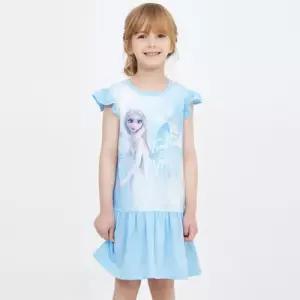 [프리미에팜]겨울왕국 여아 블루 5부 원피스 BU