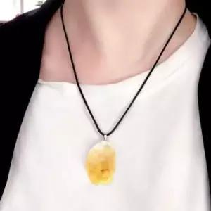 황수정 펜던트 목걸이 원석 펜던트줄 장미석 패션