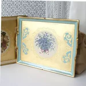 원목트레이 로얄 우드 핸드메이드 트레이 대 다과 디저트 쟁반 1P