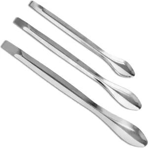 시약 샘플링 혼합 측정을 위한 Piutouyar 15개 3 in 1 랩 스푼 마이크로 주걱 스테인리스 스틸 스쿱 세트용