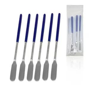 사이언티픽 랩웨어 스테인리스 스틸 마이크로 스쿱 반원형 스푼 주걱 샘플러 - 6.5인치 6PK