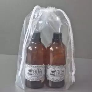 [패션] 투명 비닐 조임 더스트백 주머니 복주머니 방수 파우치