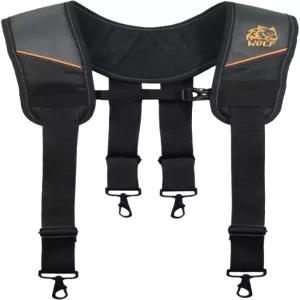 WOLF WTH2115 공구 작업 벨트용 패딩 4점 멜빵 범용 통기성 편안 경량 계약자 핸디맨 스트레스 무게 분배