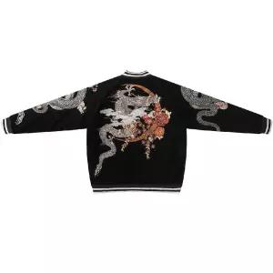 스카쟌 네루스카잔 항공점퍼 용자수 붉은색 바시티 블랙