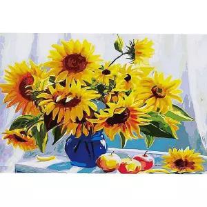 해바라기 패브릭형 보석십자수 40x60 연가ghi022