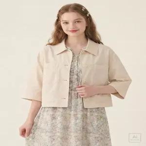 [써스데이아일랜드][Thursday Island] 카라 크롭 점퍼(T244MJK236W)