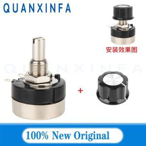 RV24YN20S 1K 2K 5K 1M 옴 B102 A03 손잡이가 있는 단일 회전 탄소 필름 로터리 테이퍼 전위차계