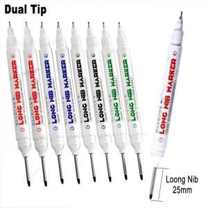 방수 듀얼 팁 오일 마커 펜 아트 페인팅용 긴 목공 집 설치 딥 홀 드로잉 0.5mm 1.0mm 4개