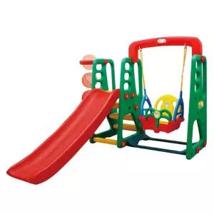 어린이 미끄럼틀 그네 농구대 세트 말하는 유아 실내 놀이기구