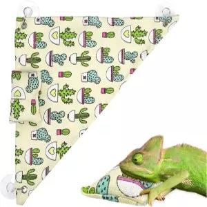 율라엑시 수염 드래곤 해먹 그네를 타고 도마뱀 루아나 파충류를 위한 베개 갈고리와 흡입력을 갖춘 침대