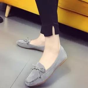 캐주얼신발 여성 스웨이드 단화 플랫슈즈 리본 모카신 로퍼 4컬러
