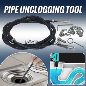 1.5/3M 배수구 청소기 -  파이프 클리너 고체 체인 스프링 하수구 및 오일 막힘 제거 가정 산업 배관 도구