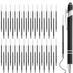 20Pcs 98MM 블랙/블루 리필 2 in 1개폐식 볼펜 3.85inch/9.8cm 펜 터치 스크린 스타일러스