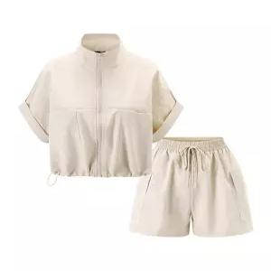 [비엔엑스]하이넥 집업 자켓 숏팬츠 셋업 (BY2OP017L0)