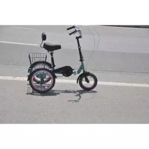 성인 전동 접이식 미니 레드 세발자전거 배터리형