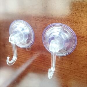 2개/업그레이드된 다용도 못 없이 사용하는 흡착식 후크  흡착컵 주방 욕실 진공 접착 타일