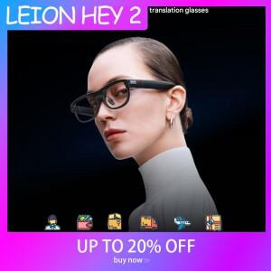 호환상품  LLVISION LEION HEY 2 AI 번역 안경 음성 안내 동시 통역 블루투스 보청기 자막