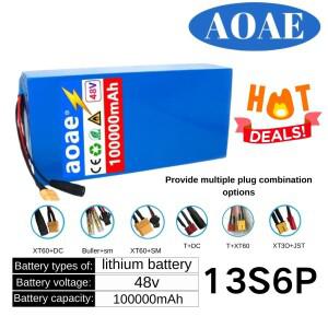 48V 100ah 13s6p 리튬 배터리 팩 48v 100000mAh 250W-2000W Citycoco 전동 스쿠터 내장 50A BMS