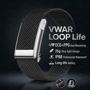 VWAR 루프 라이프 피트니스 트래커 요산 혈중 지질 스마트 팔찌 남성용 ECG 혈압 콜리마인더 건강 밴드 202