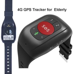 2025 노인 스마트 시계 팔찌 4G LTE GPS 추적기 온도 센서 SOS 노인 긴급 통화 및 추락 감지