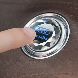 크리스탈 자동차 엔진 시동 단추 커버 정지 스위치 엠블럼 스티커 아우디 호환 S라인 RS A4 B8 B6 B7 B9 A3