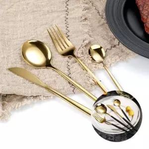 6인 커트러리 세트 24p 골드 캠핑커트러리세트 양식커트러리포크나이프세트6인